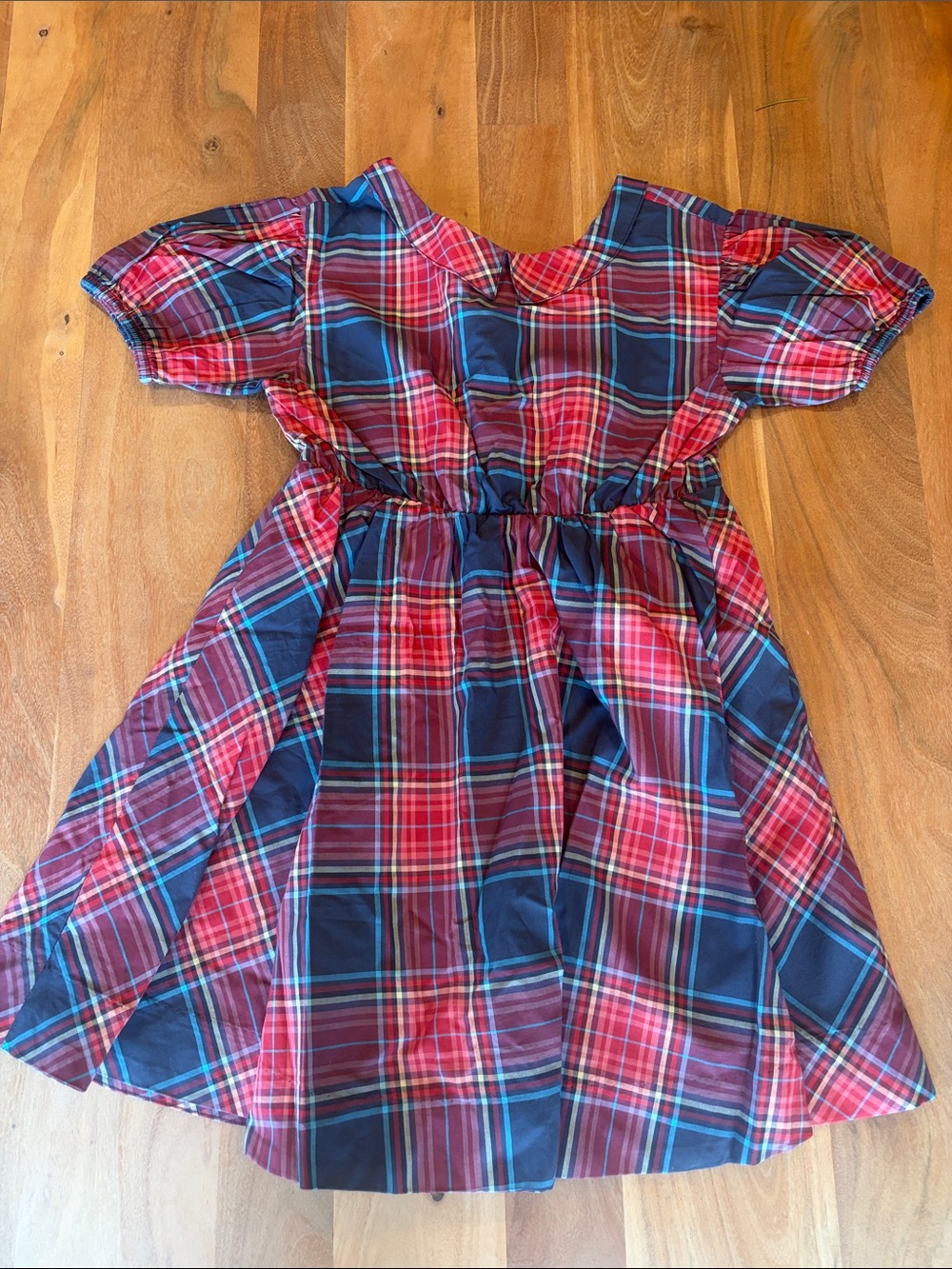 Tea Collection Plaid Red & Blue Dress